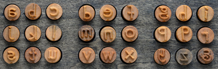 MKM Pottery Tools Prints Charming Lower Case MKM Pottery Tools Prints Charming Lower Case
