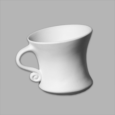 Mayco Low Fire Bisque - Cups and Mugs Dancing Tea Cup