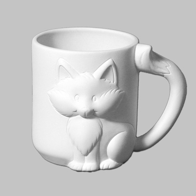 Mayco Low Fire Bisque - Cups and Mugs Fox Mug