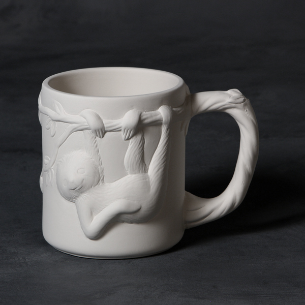 Mayco Low Fire Bisque - Cups and Mugs Sloth Mug