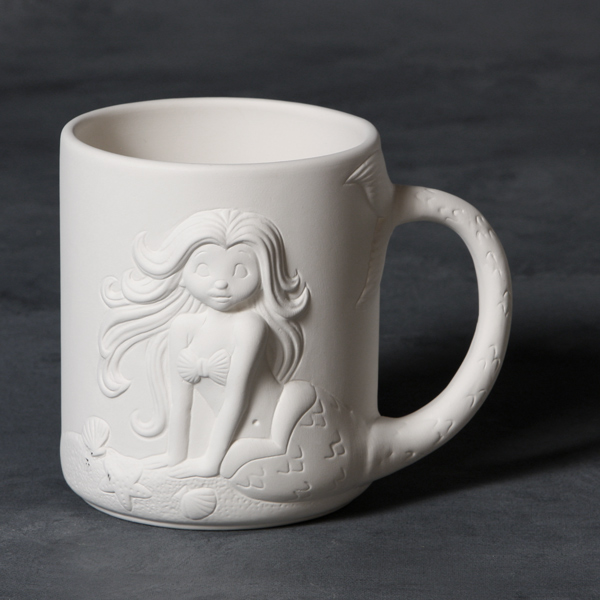 Mayco Low Fire Bisque - Cups and Mugs Mermaid Mug