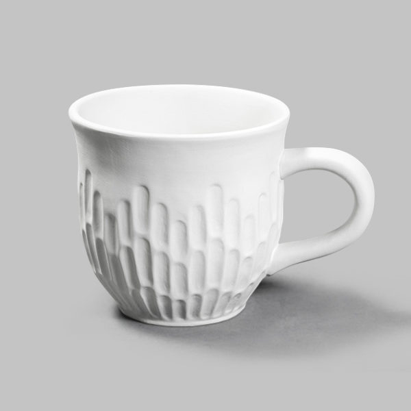 Mayco Low Fire Bisque - Cups and Mugs Fluted Mug