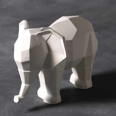 Mayco Low Fire Bisque - Home Decor Faceted Elephant