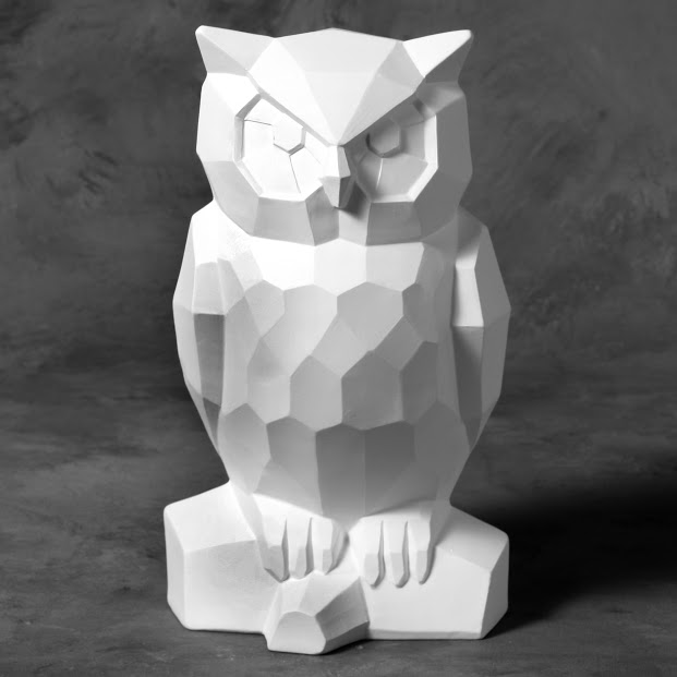 Mayco Low Fire Bisque - Home Decor Faceted Owl