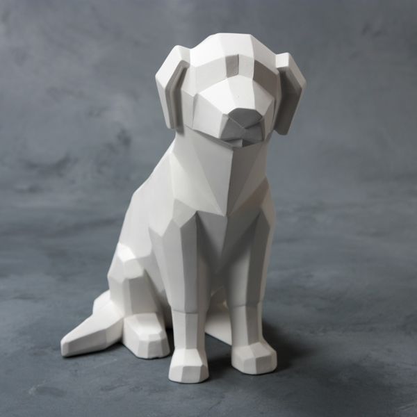 Mayco Low Fire Bisque - Home Decor Faceted Dog
