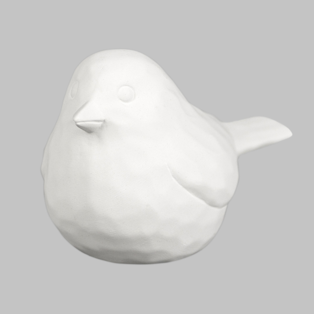 Mayco Low Fire Bisque - Home Decor Round Whittle Bird