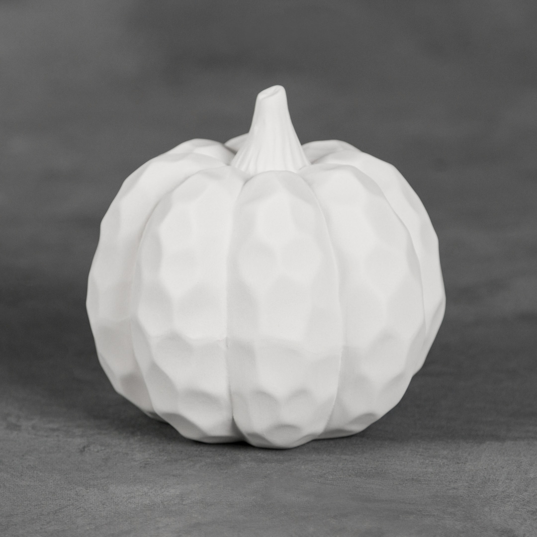 Mayco Low Fire Bisque - Holiday Round Hammered Pumpkin