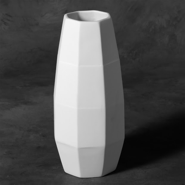 Mayco Low Fire Bisque - Vases and Pots Faceted Vase